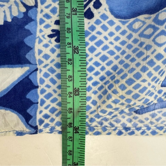 Jams World Tahiti Sarong Skirt Small W812-TAHI Blue Floral Rayon Wrap Hawaii - Picture 9 of 12